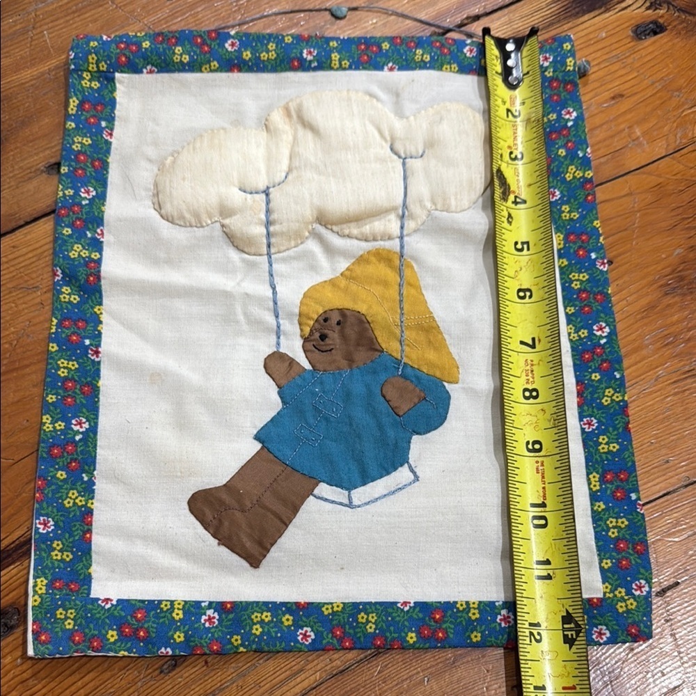 Vintage Handmade Paddington Quilt Patch with Floral Border - Picture 6 of 6